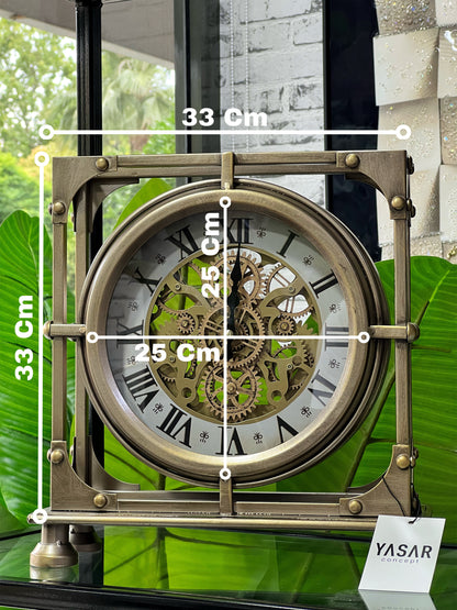 Ferrossa Metal Çarklı Masa Saati