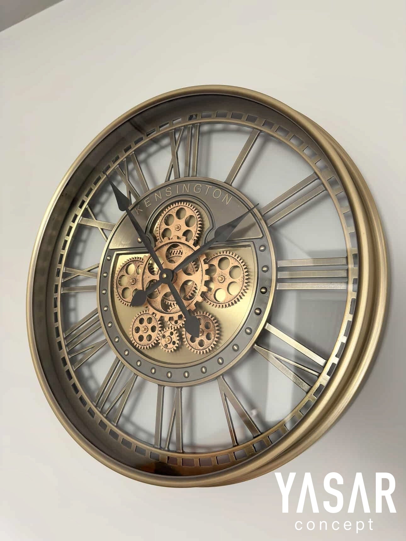 Cogvera Metal Çarklı Duvar Saati 55 Cm