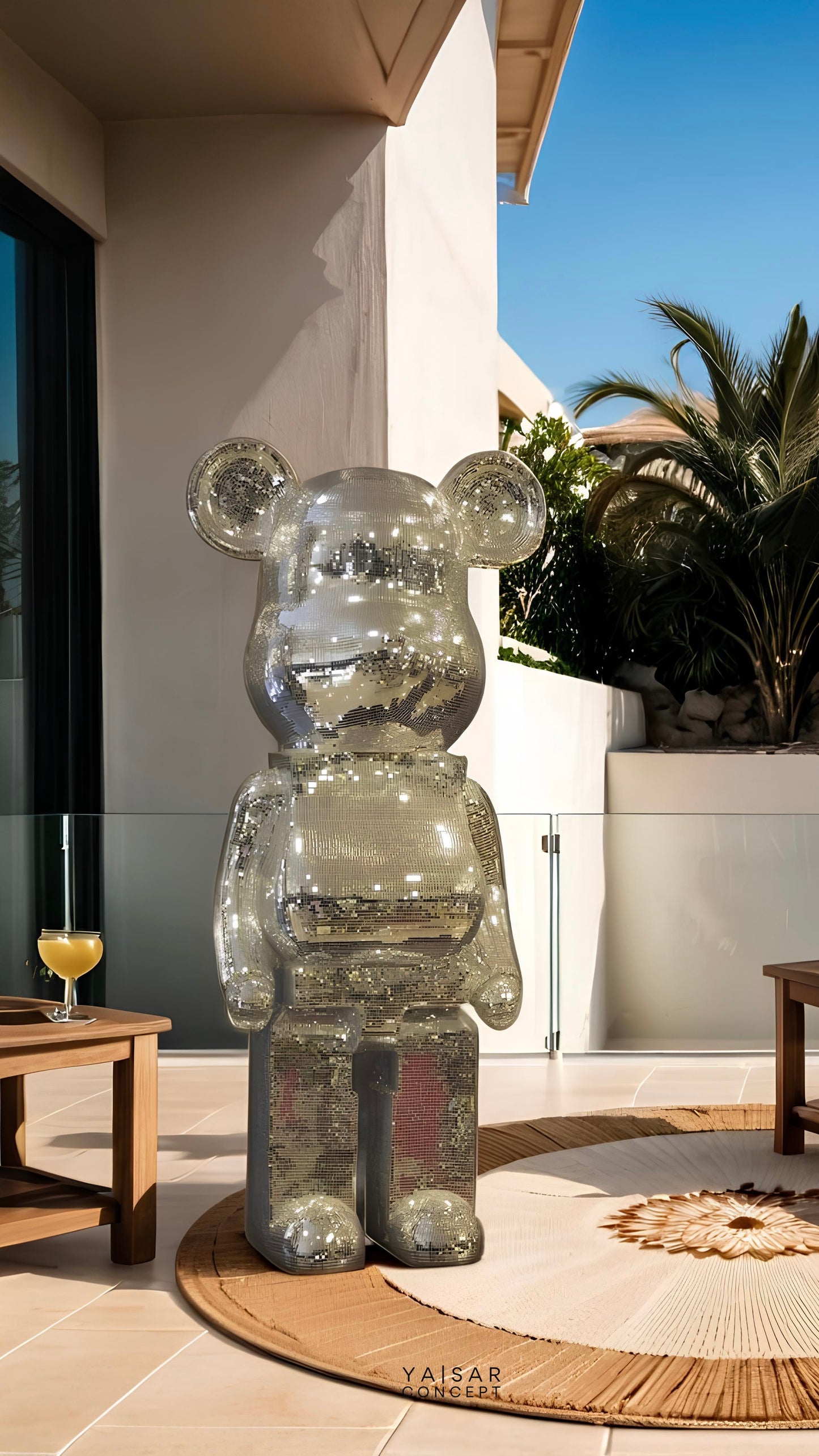 Bearbrick Mozaik Heykel