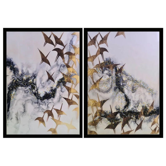 Crinaluce Turna Kristal Epoksi Taşlı Reçine Tablo Set 105x150 Cm