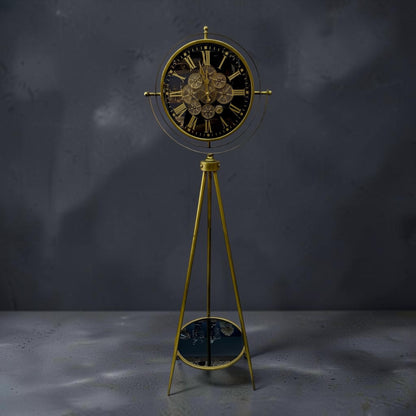 Langford Metal Çarklı Tripod Ayaklı Saat