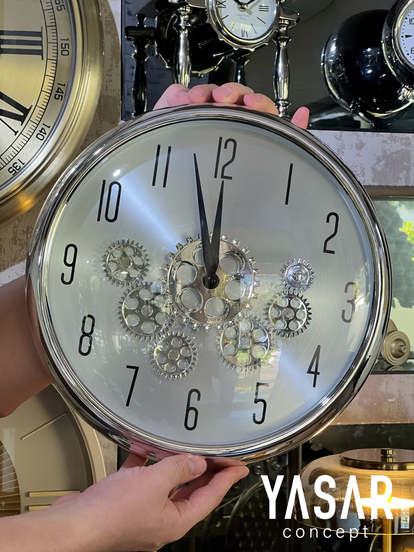 Glovira Çarklı Duvar Saati 35 Cm