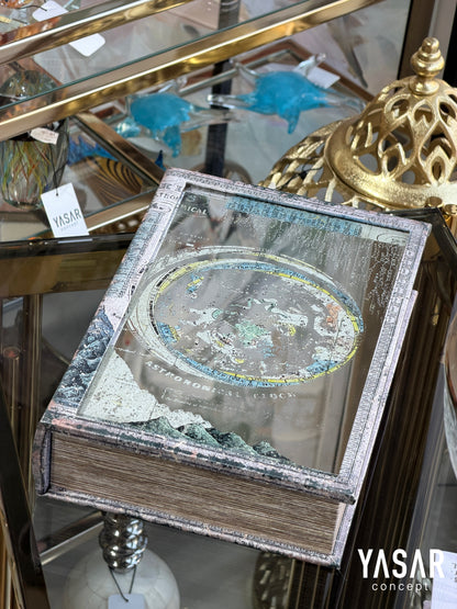 Astronomical Aynalı Dekoratif Kitap Kutu Set