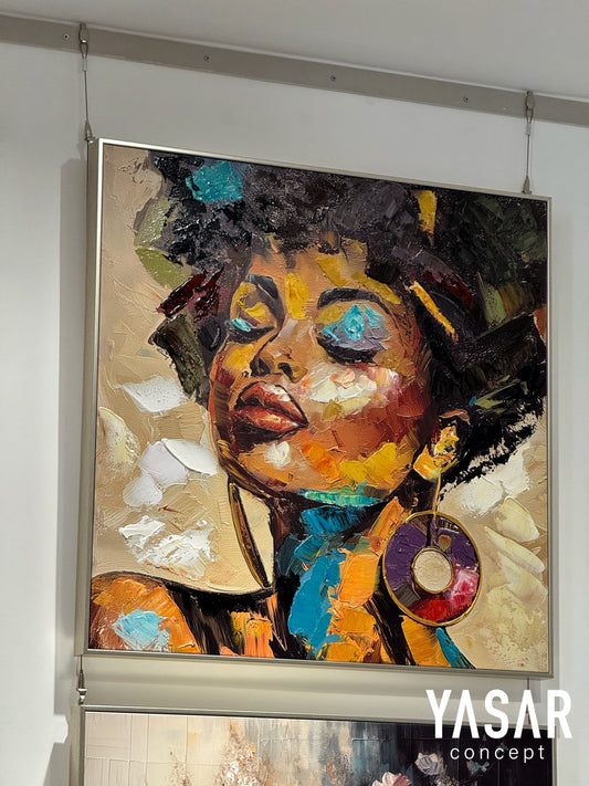 African Girl Yağlı Boya Tablo