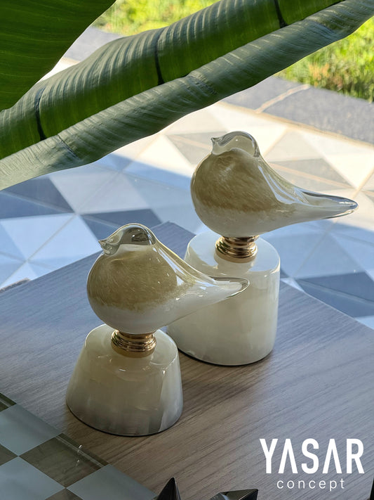 2'Li Miranova Cam Kuş Dekor