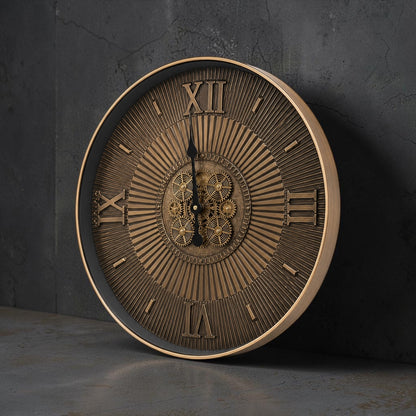 Leontis Metal Çarklı Duvar Saati 50 Cm