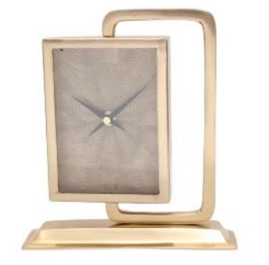 Bellagio Metal Masa Saati Gold 20x22 Cm