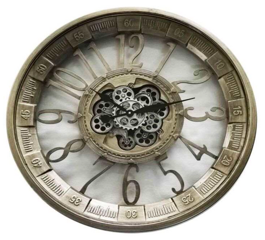 Ironova Metal Çarklı Duvar Saati 80 Cm
