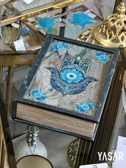 Evil Eye Aynalı Dekoratif Kitap Kutu Set