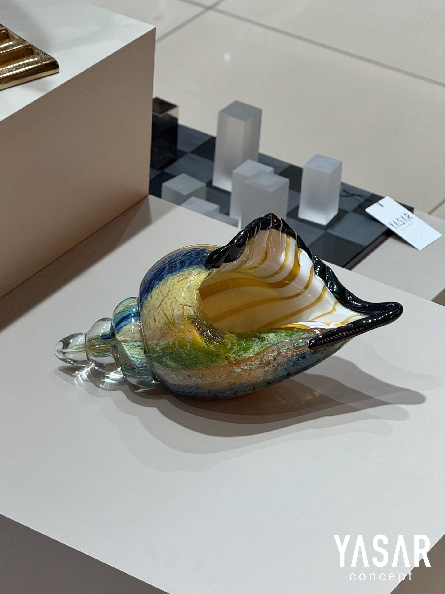 Marissa Dekoratif Cam Deniz Kabuğu 12x23 Cm