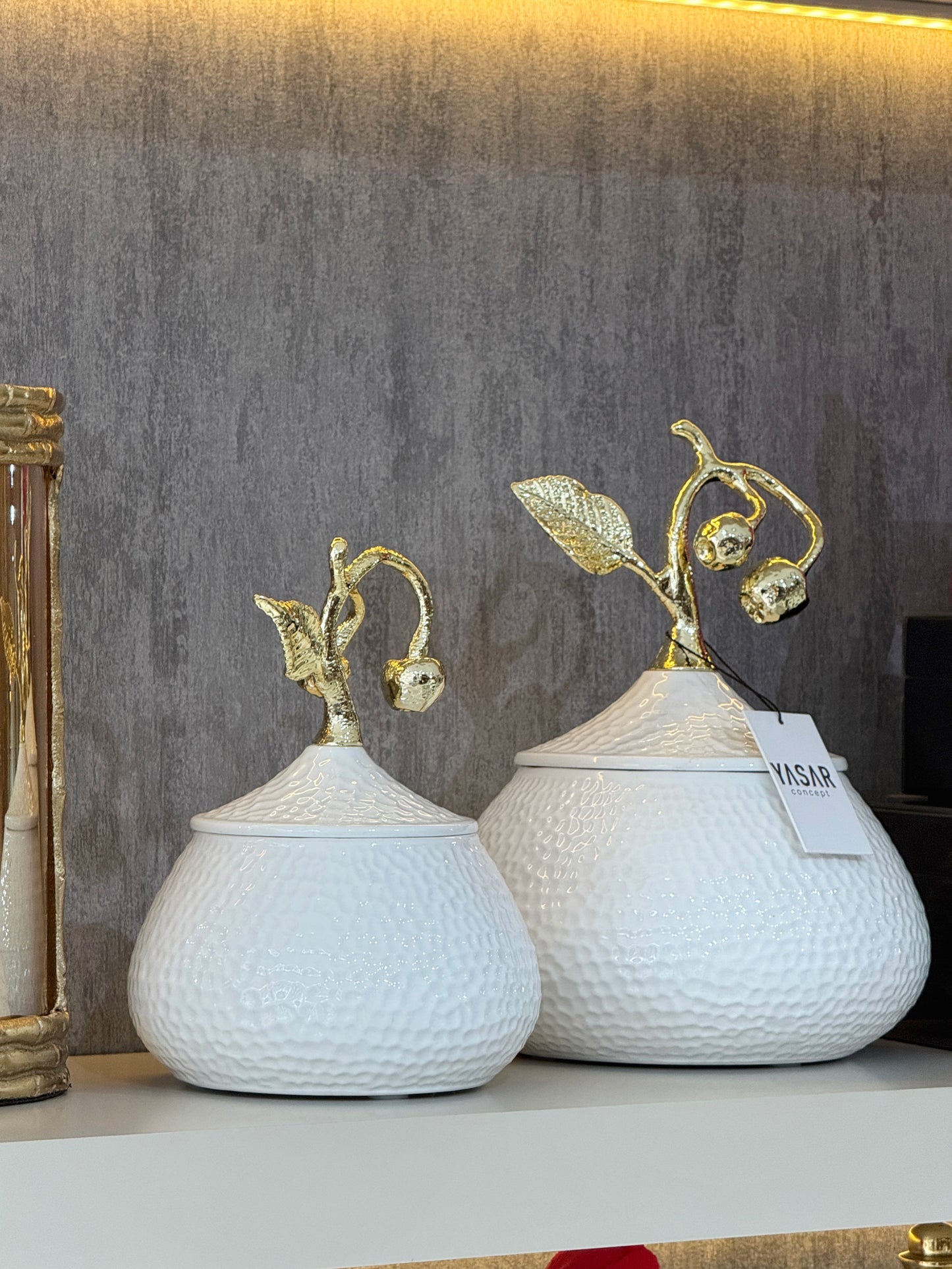 Cherryvase Seramik Kapaklı Kutu Küp Set