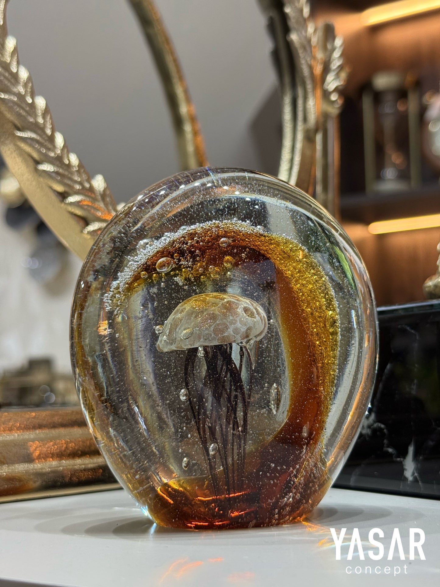 Aqualis Cam Deniz Anası Amber 12x12 Cm