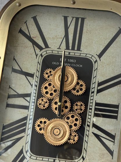 Bellmonta Metal Çarklı Duvar Saati 43x63 Cm