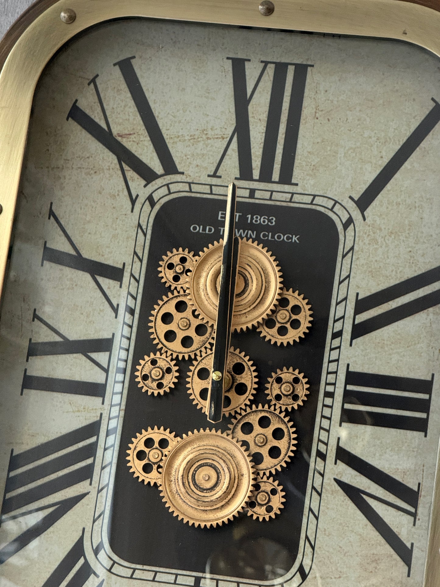 Bellmonta Metal Çarklı Duvar Saati 48x68 Cm