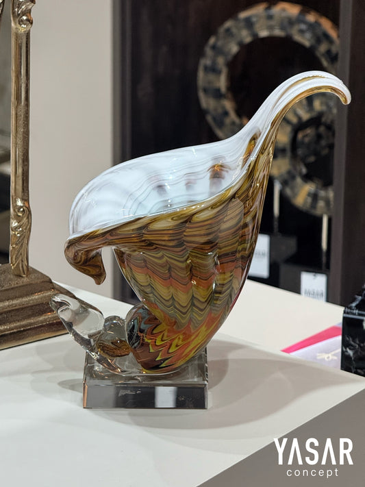 Opalina Dekoratif Cam Deniz Kabuğu 18x24 Cm