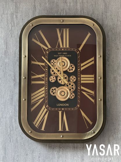 Bellmora Metal Çarklı Duvar Saati 43x63 Cm