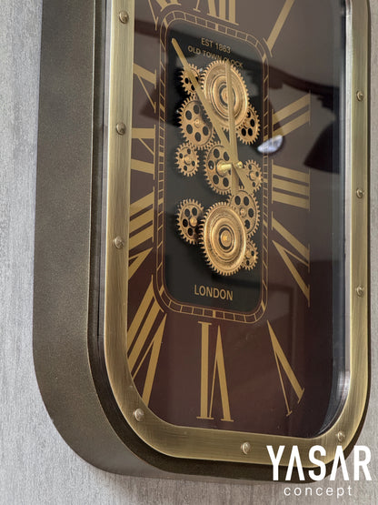 Bellmora Metal Çarklı Duvar Saati 43x63 Cm
