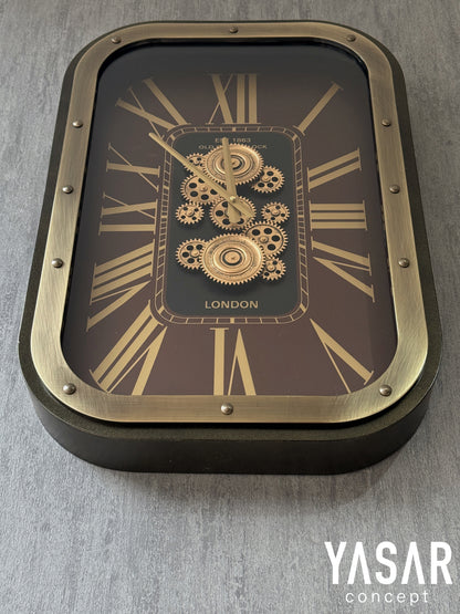 Bellmora Metal Çarklı Duvar Saati 43x63 Cm