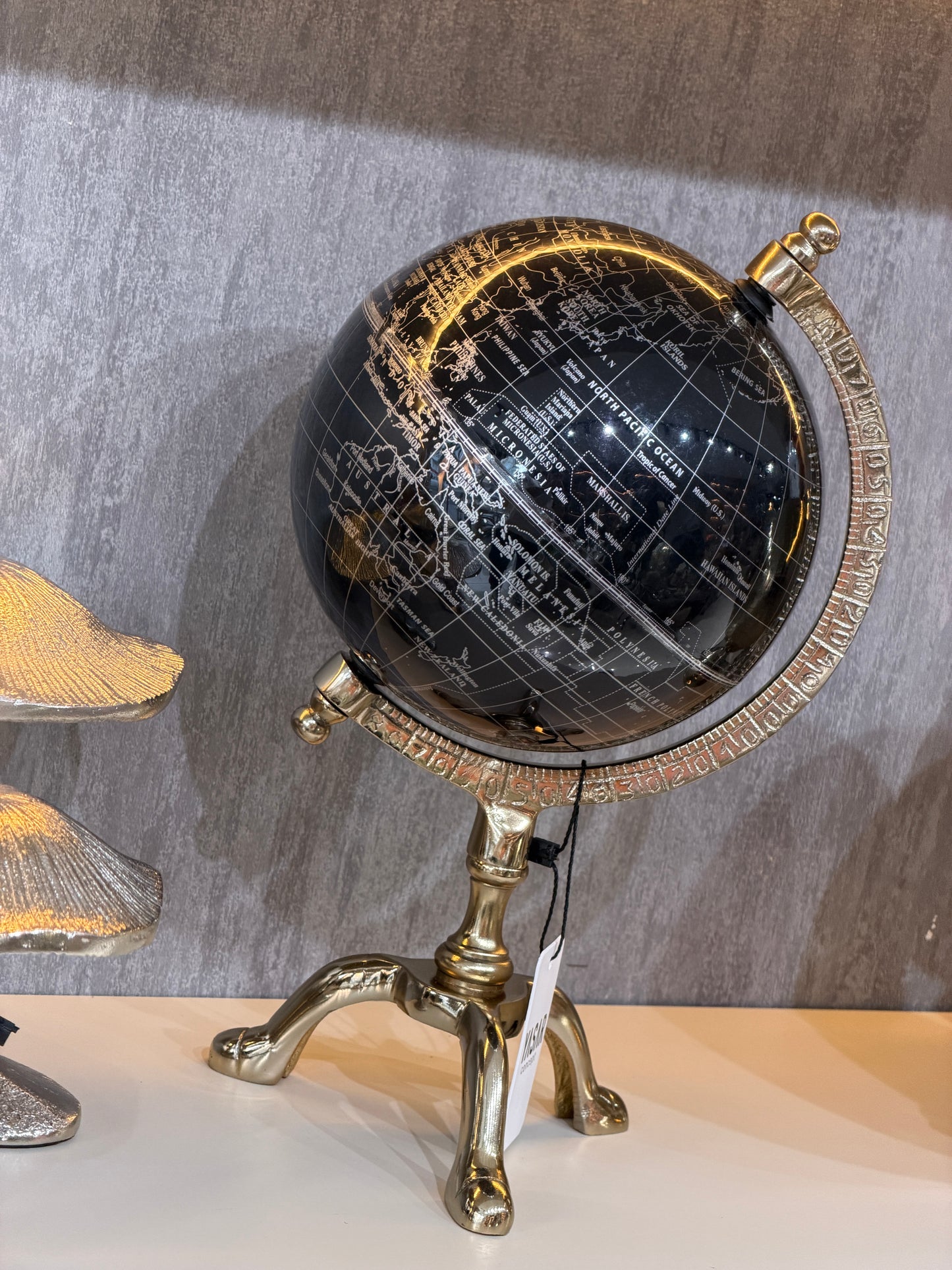 Globeo Metal Dünya Küre Gold 16x31 Cm