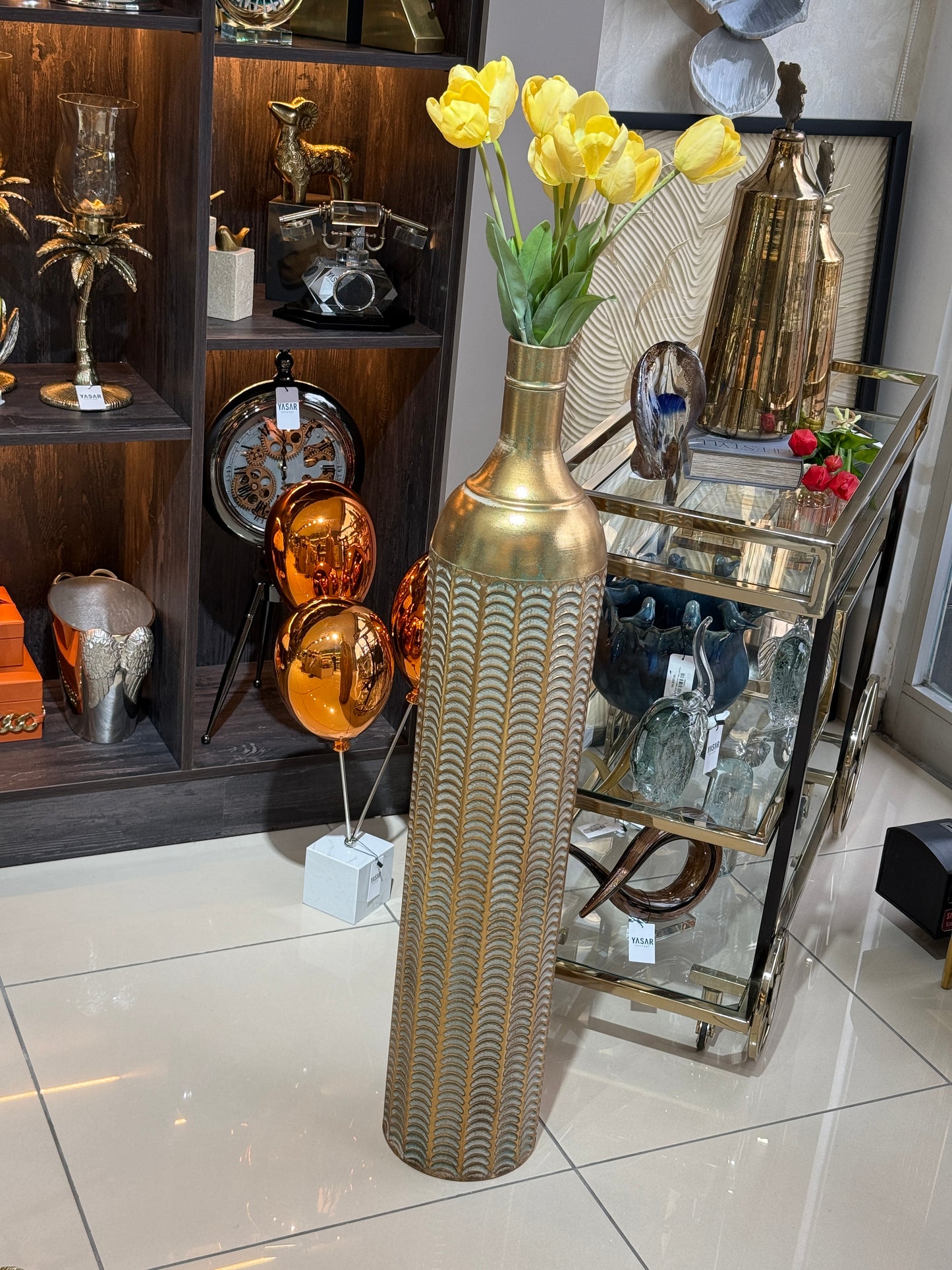 Bravora Metal Yer Vazosu 110 Cm