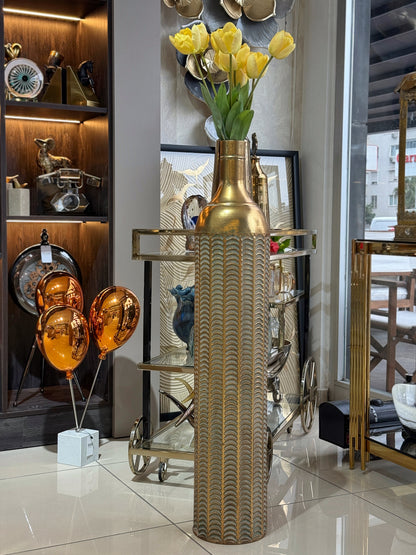 Bravora Metal Yer Vazosu 110 Cm
