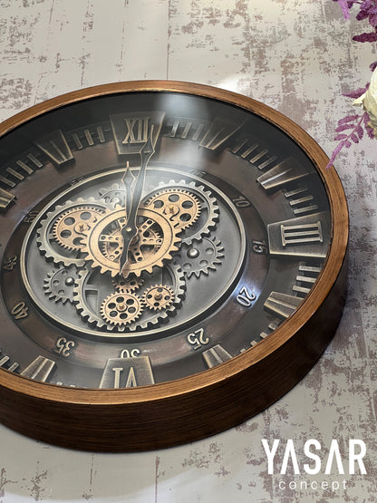Cranford Metal Çarklı Duvar Saati 46 Cm