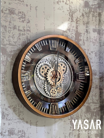 Cranford Metal Çarklı Duvar Saati 46 Cm