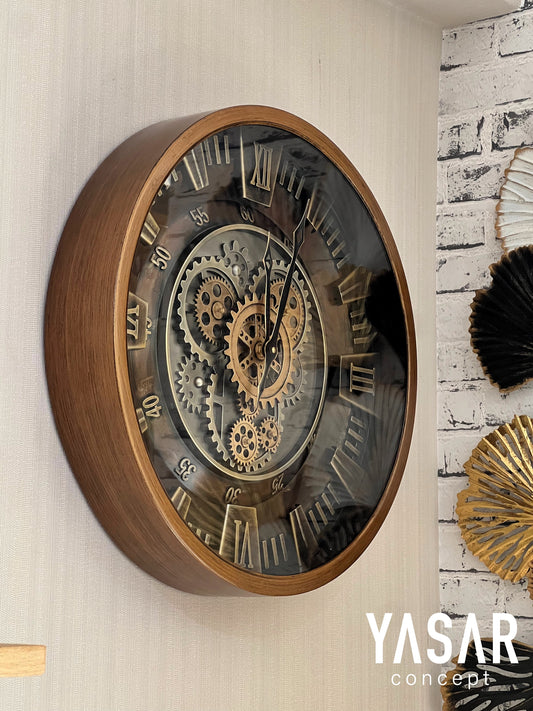 Cranford Metal Çarklı Duvar Saati 46 Cm