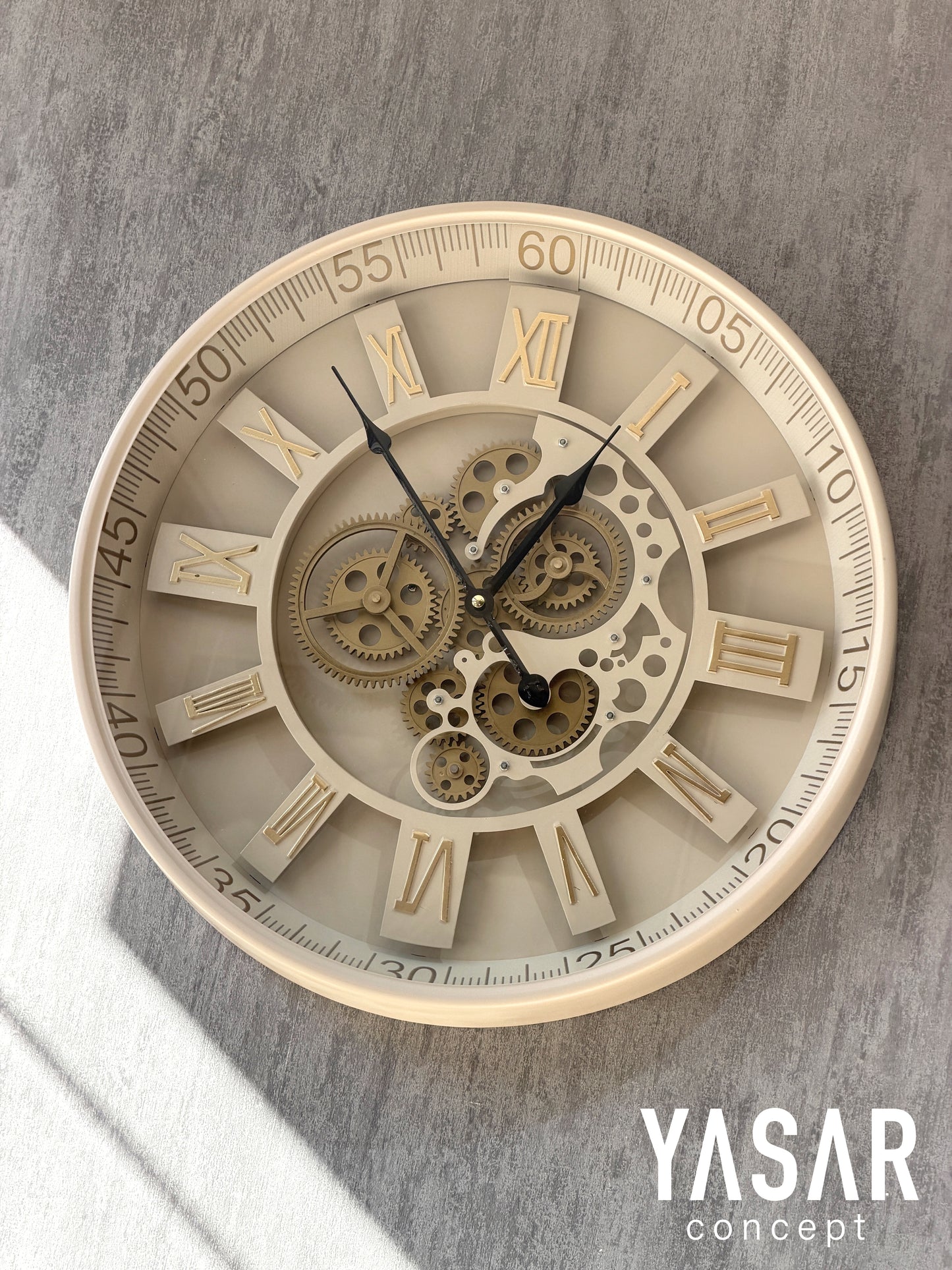 Vanilith Metal Çarklı Duvar Saati 46 Cm