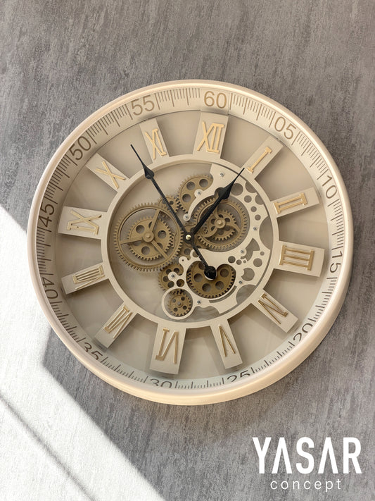 Vanilith Metal Çarklı Duvar Saati 46 Cm