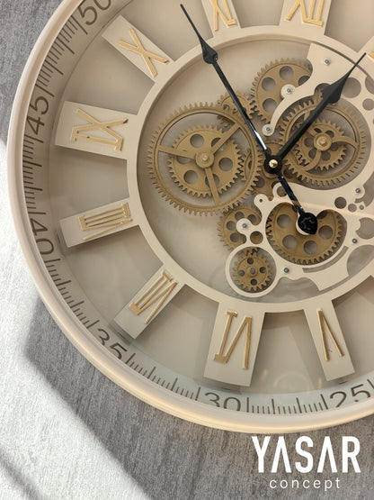 Vanilith Metal Çarklı Duvar Saati 46 Cm