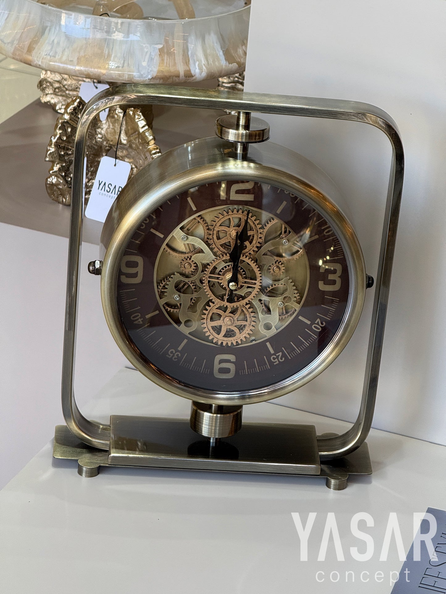 Auriclock Metal Çarklı Masa Saati 30x38 Cm