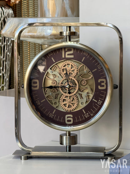 Auriclock Metal Çarklı Masa Saati 30x38 Cm