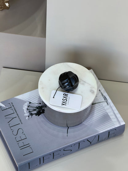 Monarque Mermer Kapaklı Kutu 13x13 Cm