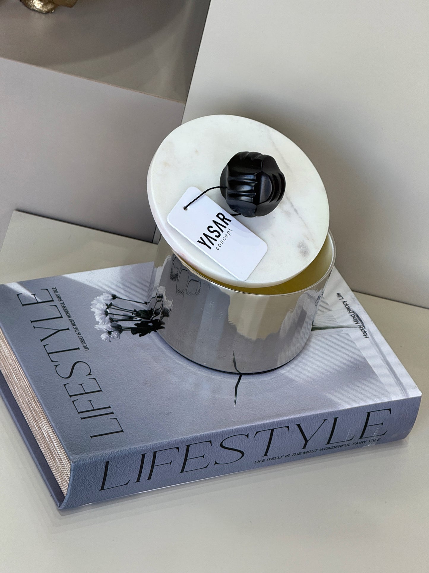 Monarque Mermer Kapaklı Kutu 13x13 Cm