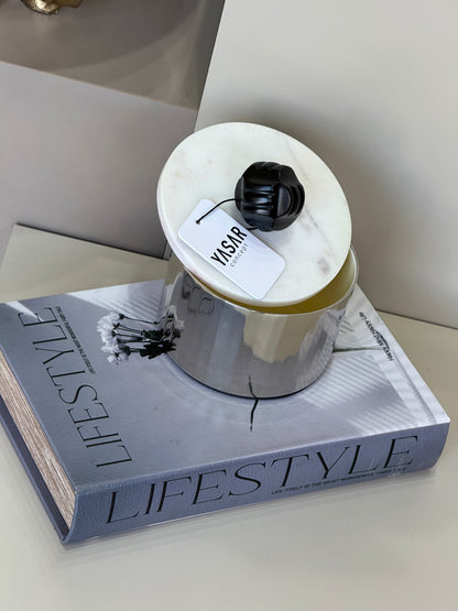 Monarque Mermer Kapaklı Kutu 13x13 Cm