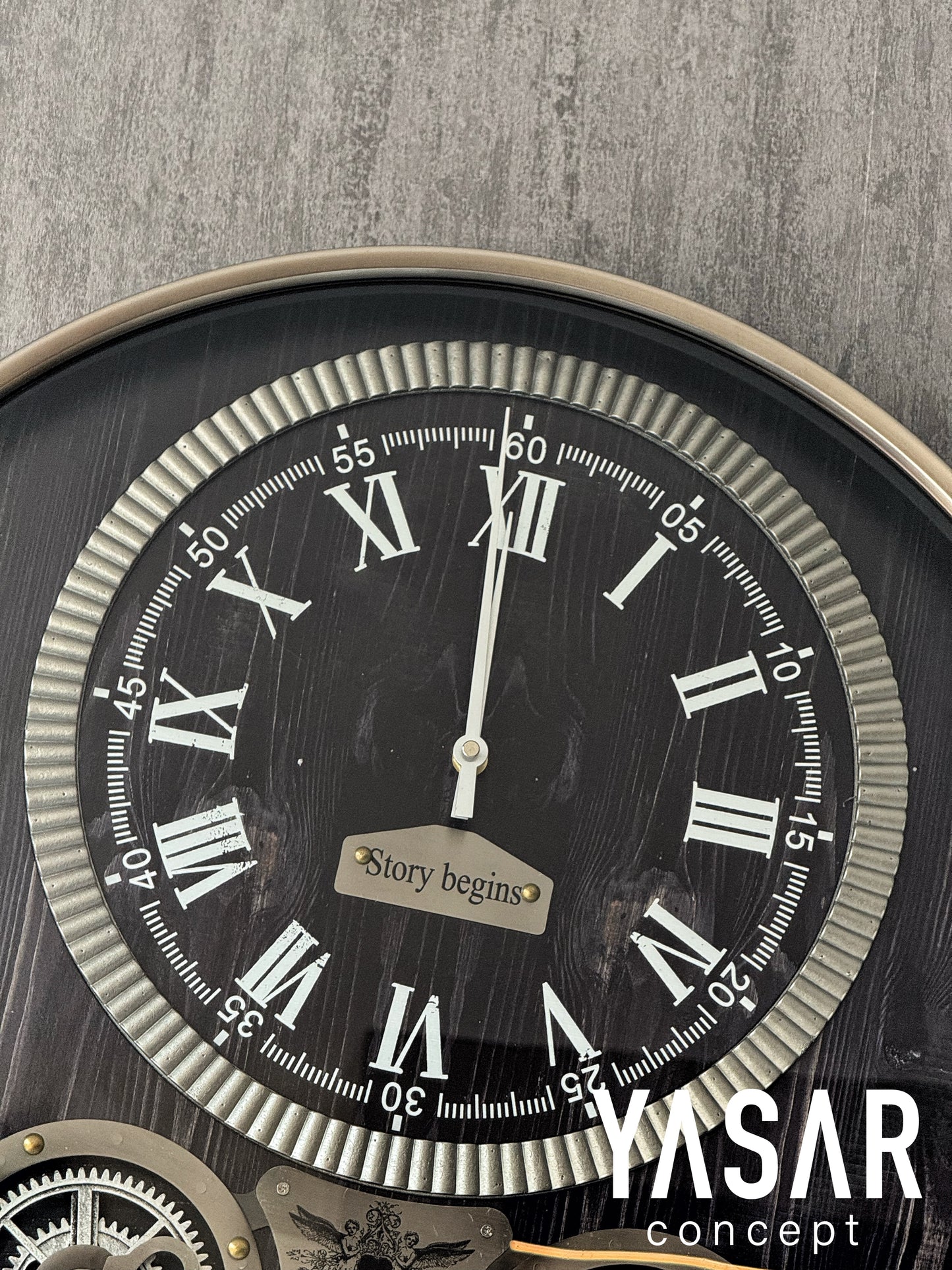 Neromech Metal Çarklı Duvar Saati 60 Cm