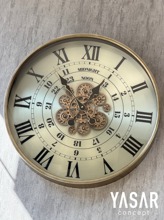 Cogelan Metal Çarklı Duvar Saati 60 Cm