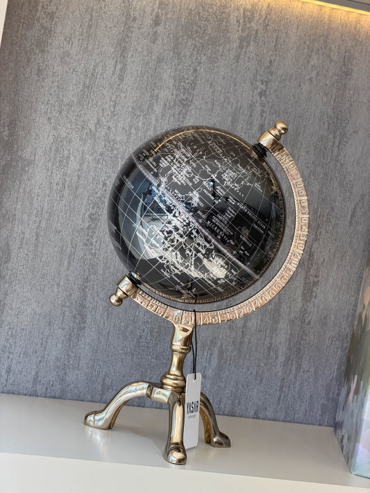 Globeo Metal Dünya Küre Gold 16x31 Cm