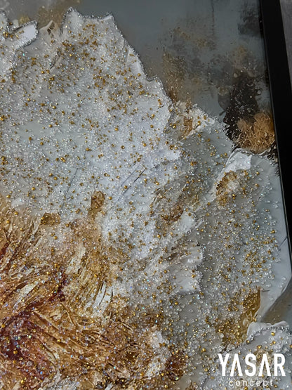 Bellissimo Kristal Epoksi Taşlı Reçine Tablo 75x115 Cm