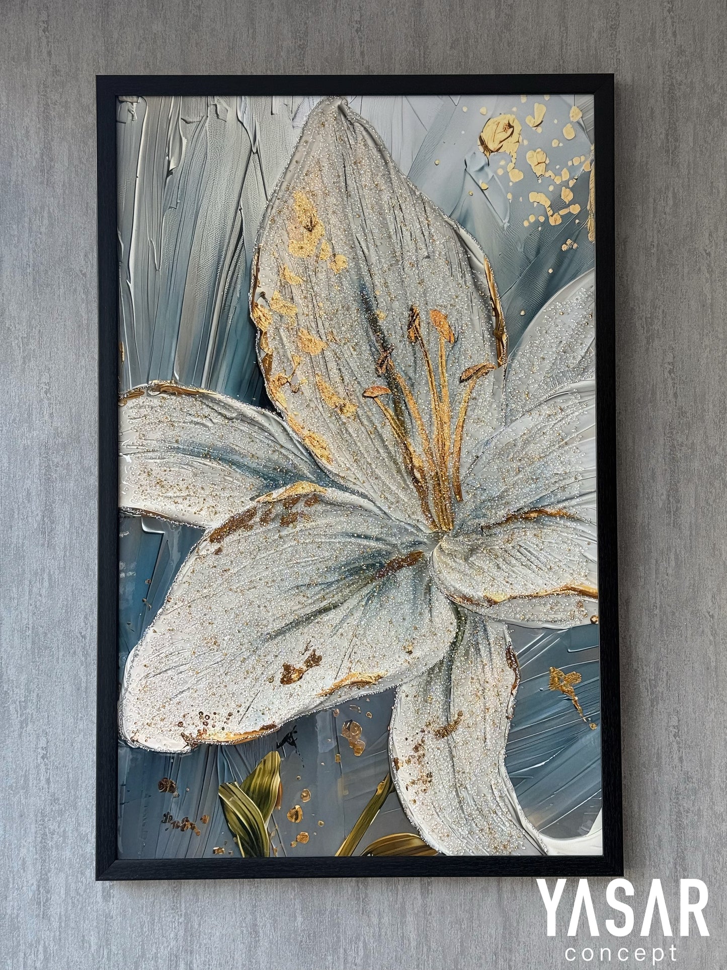 Lush Serenity Kristal Epoksi Taşlı Reçine Tablo 75x115 Cm
