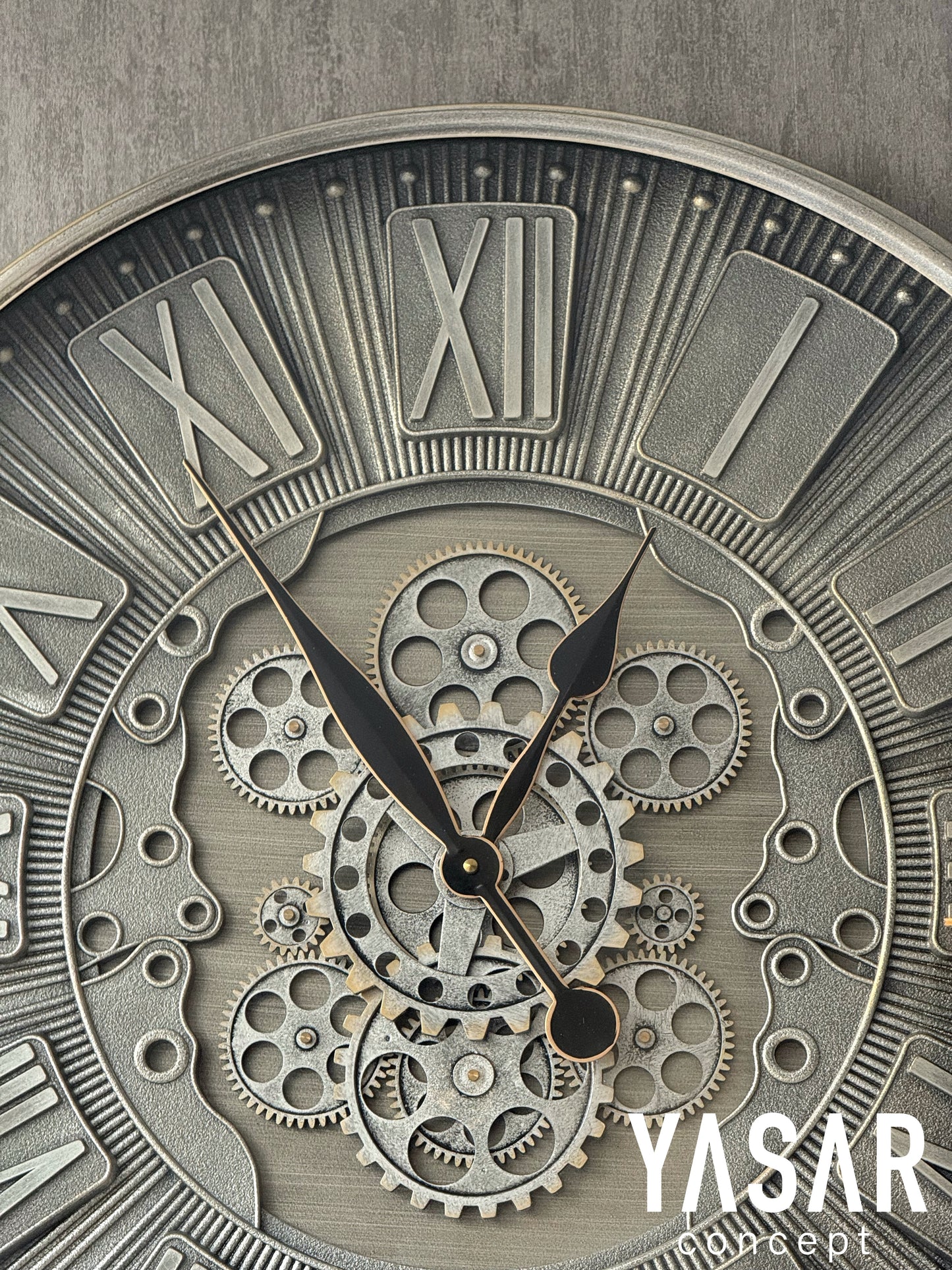 Ingrano Metal Çarklı Duvar Saati 70 Cm