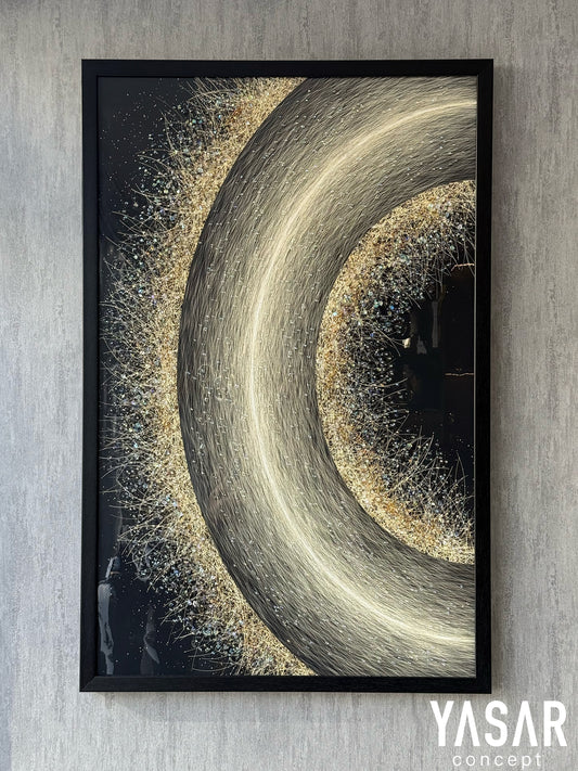 Mezzaluce Kristal Epoksi Taşlı Reçine Tablo 75x115 Cm