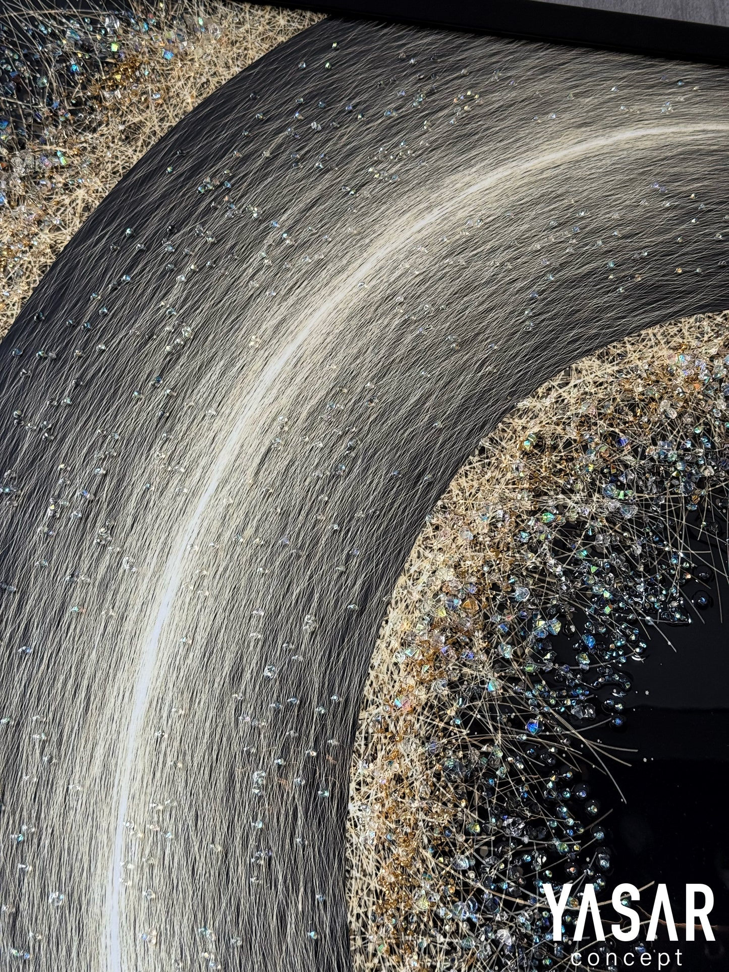 Mezzaluce Kristal Epoksi Taşlı Reçine Tablo 75x115 Cm