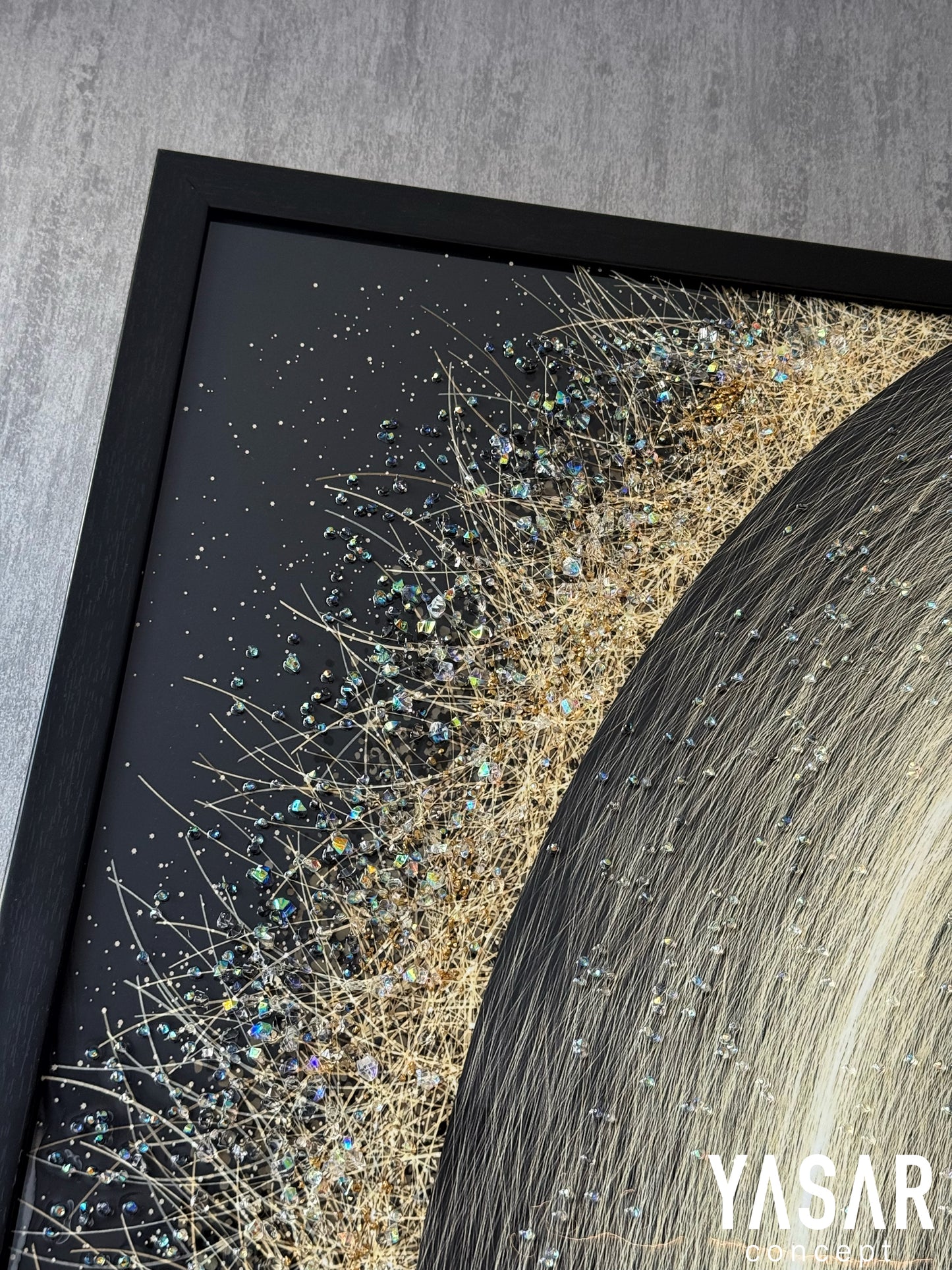 Mezzaluce Kristal Epoksi Taşlı Reçine Tablo 75x115 Cm