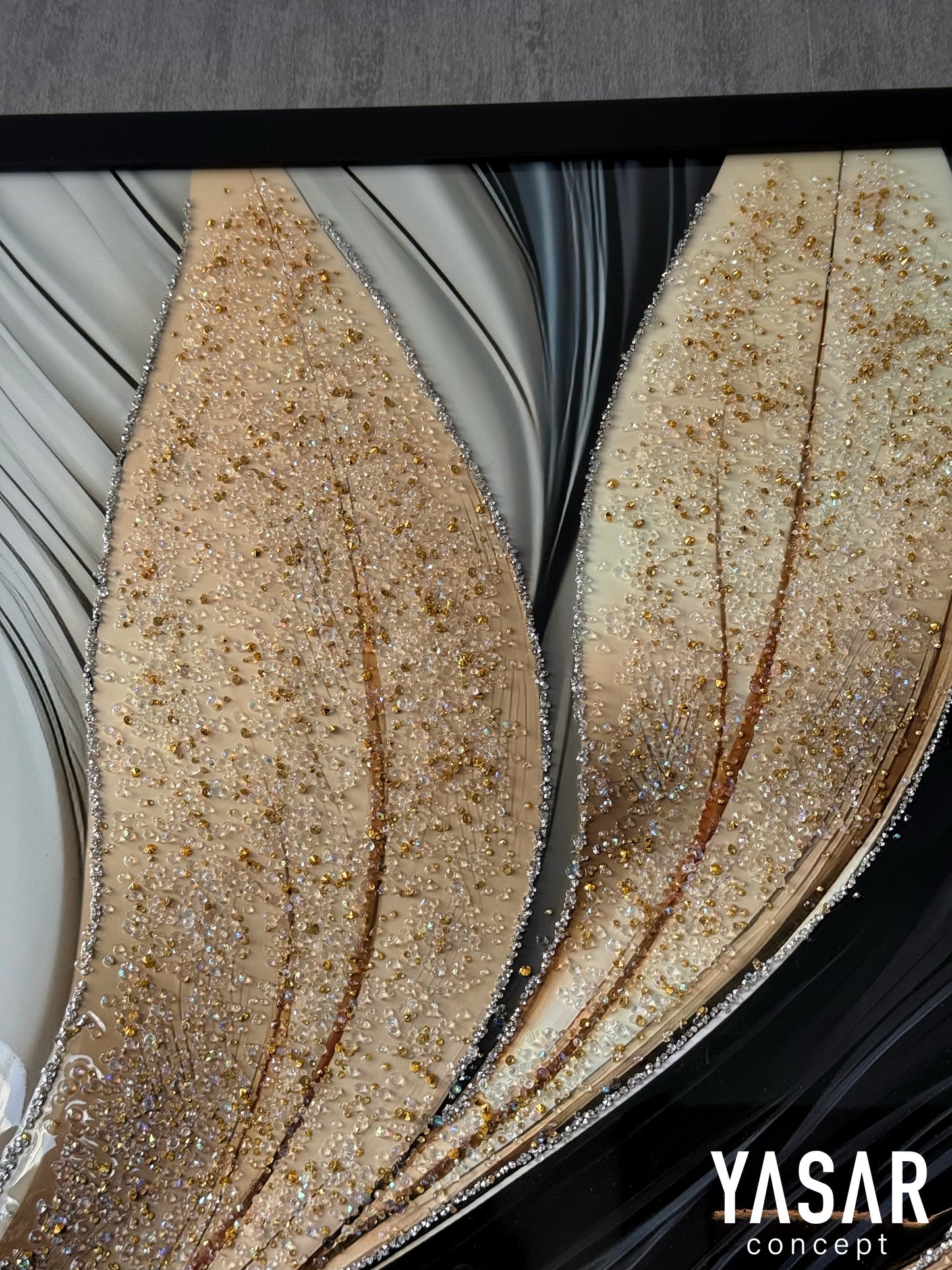 Verduzza Kristal Epoksi Taşlı Reçine Tablo 75x115 Cm