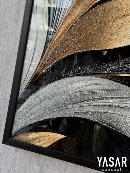 Verduzza Kristal Epoksi Taşlı Reçine Tablo 75x115 Cm