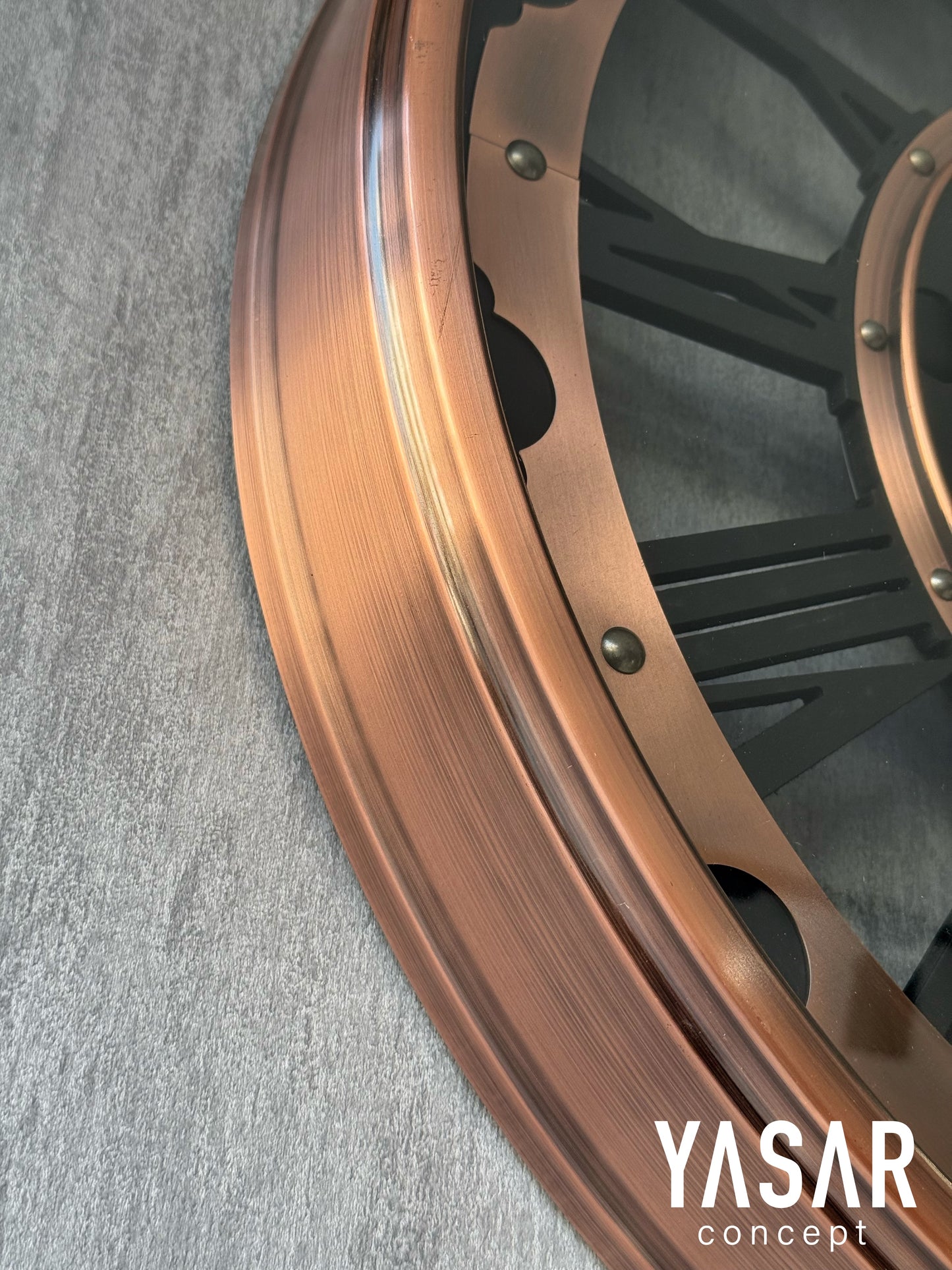 Rosengine Metal Çarklı Duvar Saati 66 Cm