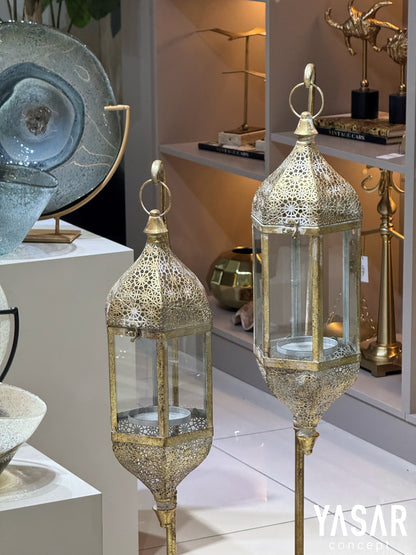 Rustlume Ayaklı Metal Yer Feneri Set