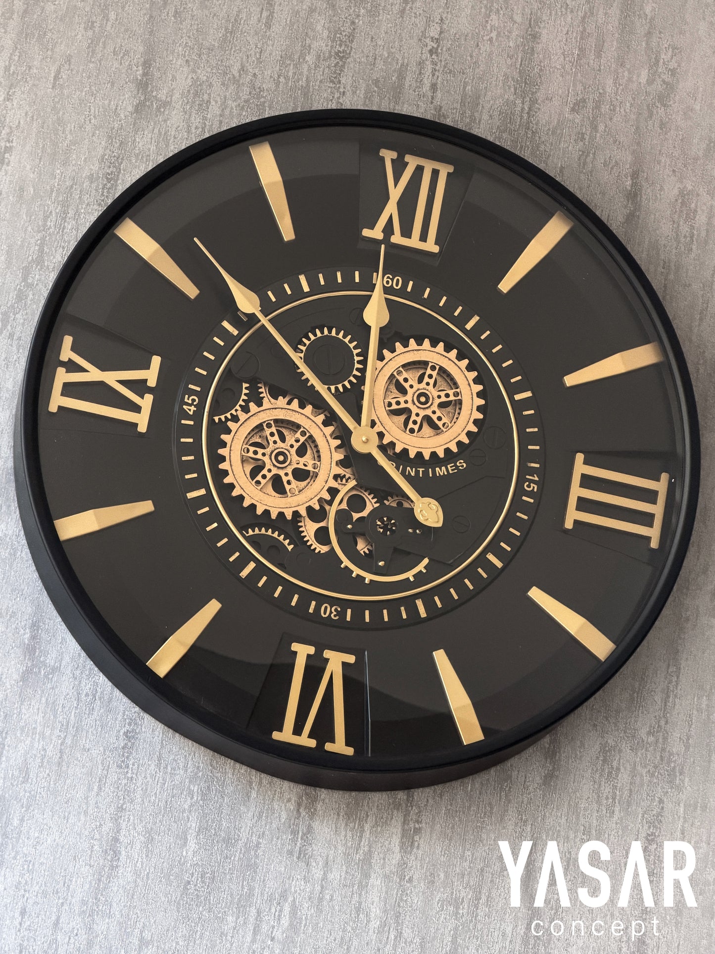 Axiom Metal Çarklı Duvar Saati 60 Cm